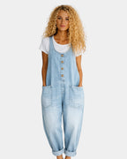 Lorena | Salopette in denim di cotone vintage lavato