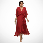 La Scintilla | Abito in chiffon con scollo a V