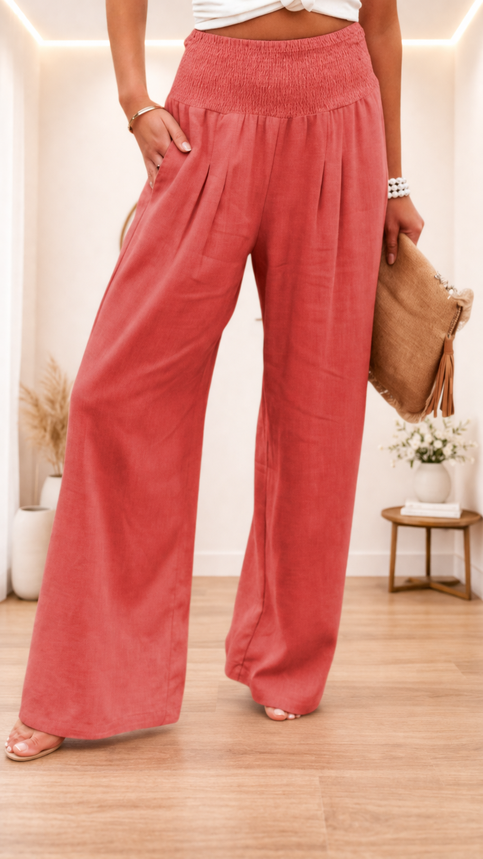 Pantaloni Lexia in Cotone e Lino con Taglio Fluido ed Eleganza Naturale