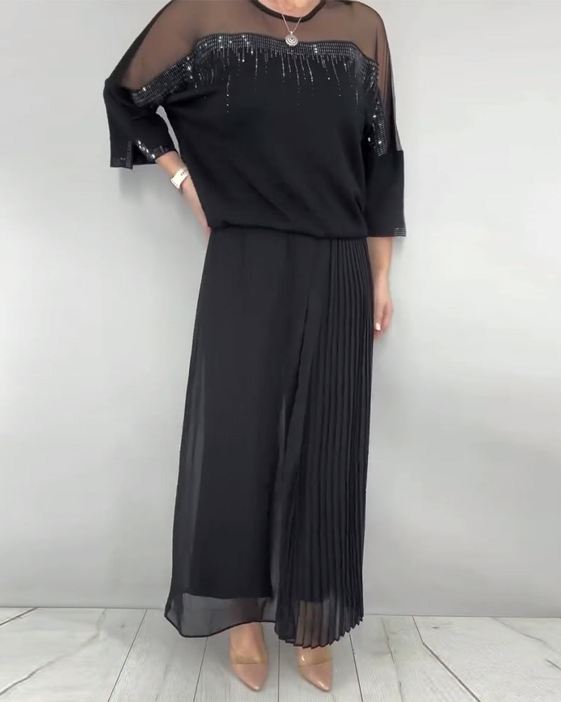 Blusa in maglia a trama larga e vestibilità ampia