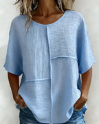 Maglia verticale testurizzata a patchwork, taglio morbido