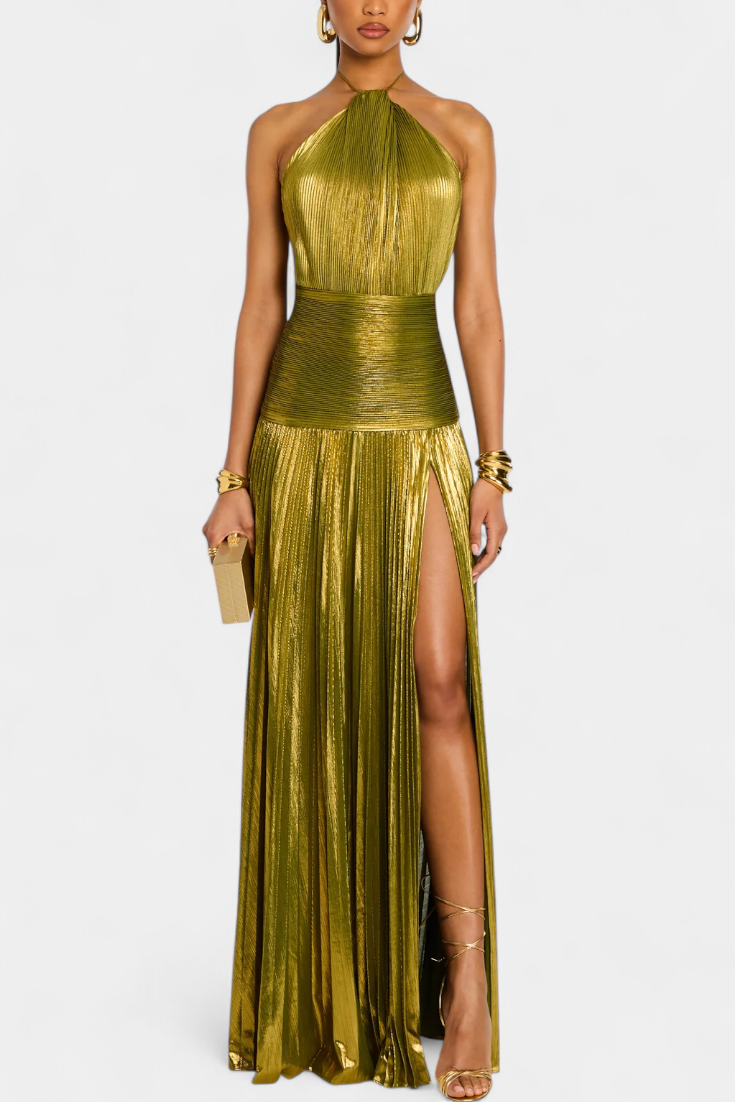 The Sparkle | Abito Maxi Splendore Dorato