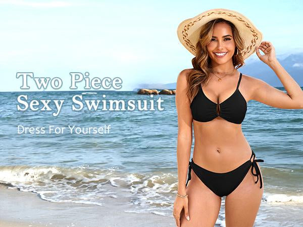 Bikini donna sexy a vita alta sgambato