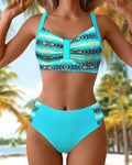 Bikini Sexy Reggiseno Triangolo Stampa Spiaggia