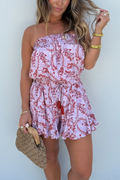 Tuta intera top senza spalline Soul Ties rosa multicolore