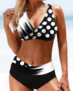 Bikini a righe multicolore