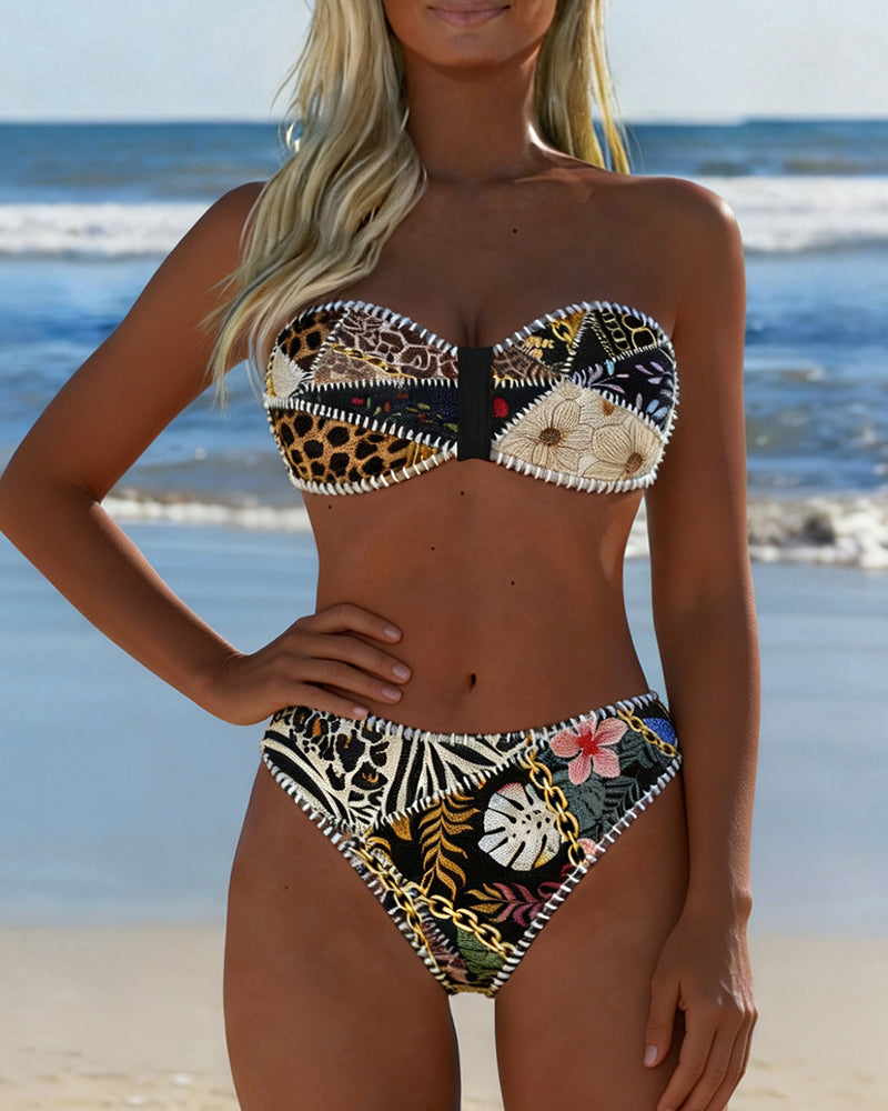 Bikini Bralette Blocco di Colore