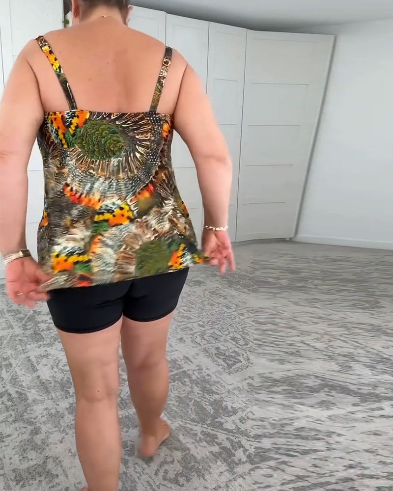 Costume Da Bagno Due Pezzi Stampa Boxer