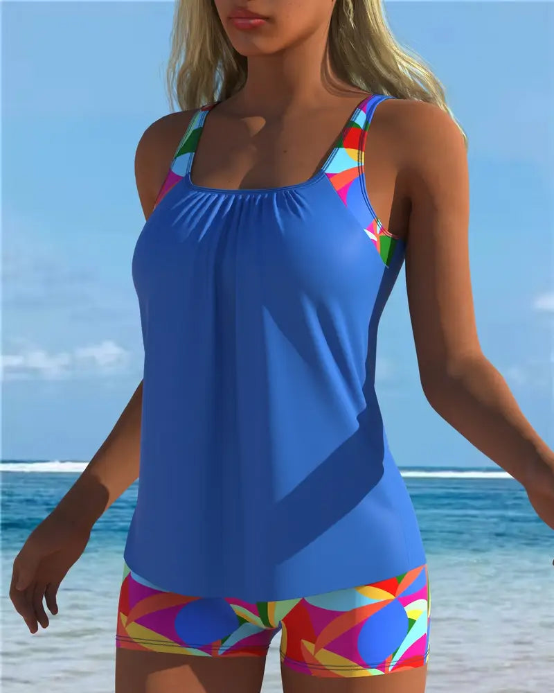 Costume da Bagno Senza Spalline Stampa Boxer