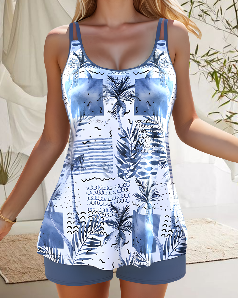 Costume da bagno tankini stampa cocco