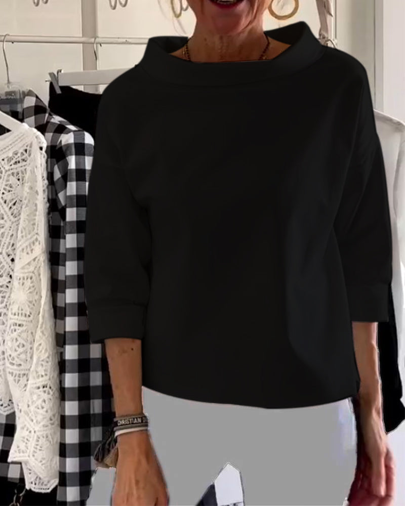 Camicetta Casual Revers Tinta Unita