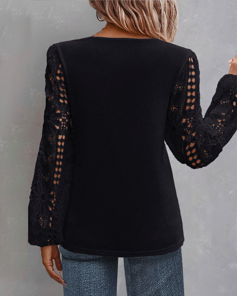 Camicetta casual con pizzo