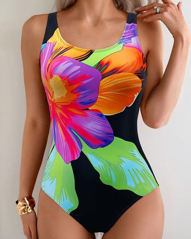 Costume da bagno intero comodo stampato
