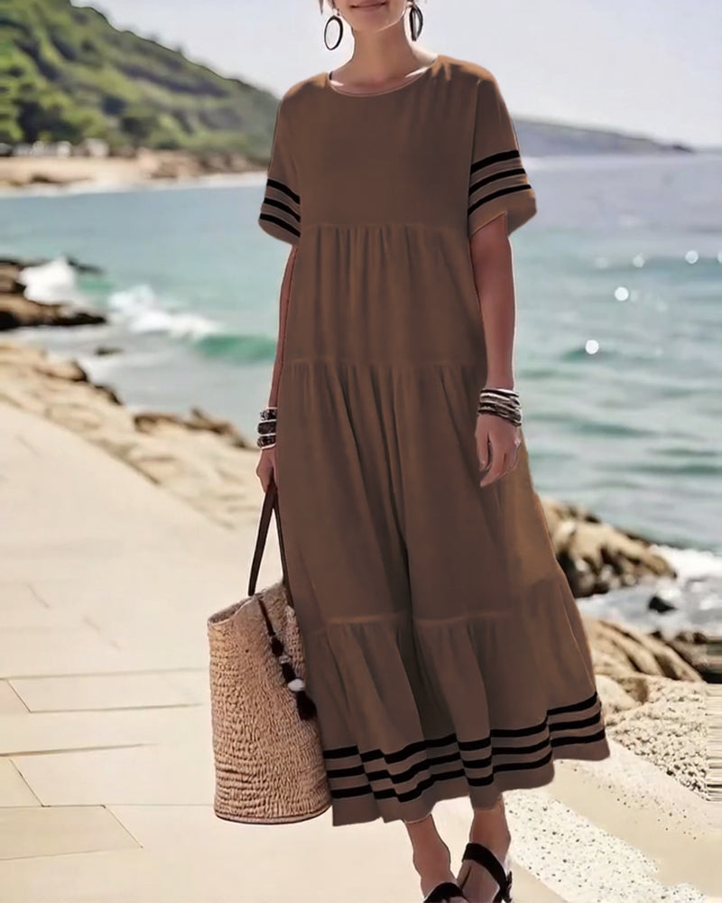 Vestito di Tendenza Vacanze a Maniche Corte
