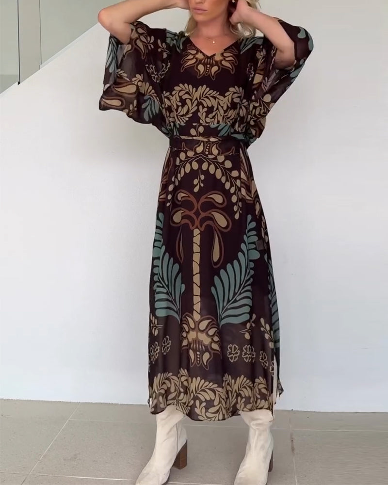 Abito boho con scollo a V ampio