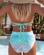 Bikini Due Pezzi Sexy Reggiseno Stampato