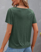T-shirt monocolore con cut out