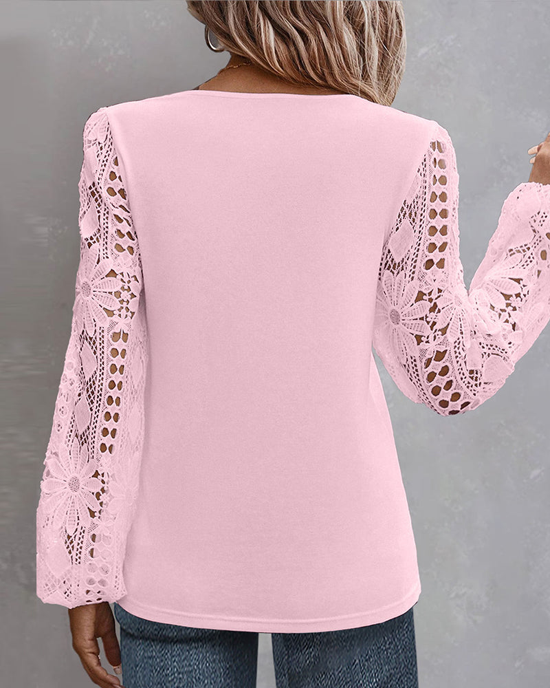 Camicetta casual con pizzo