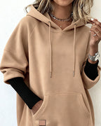 Felpa con cappuccio ampia e casual