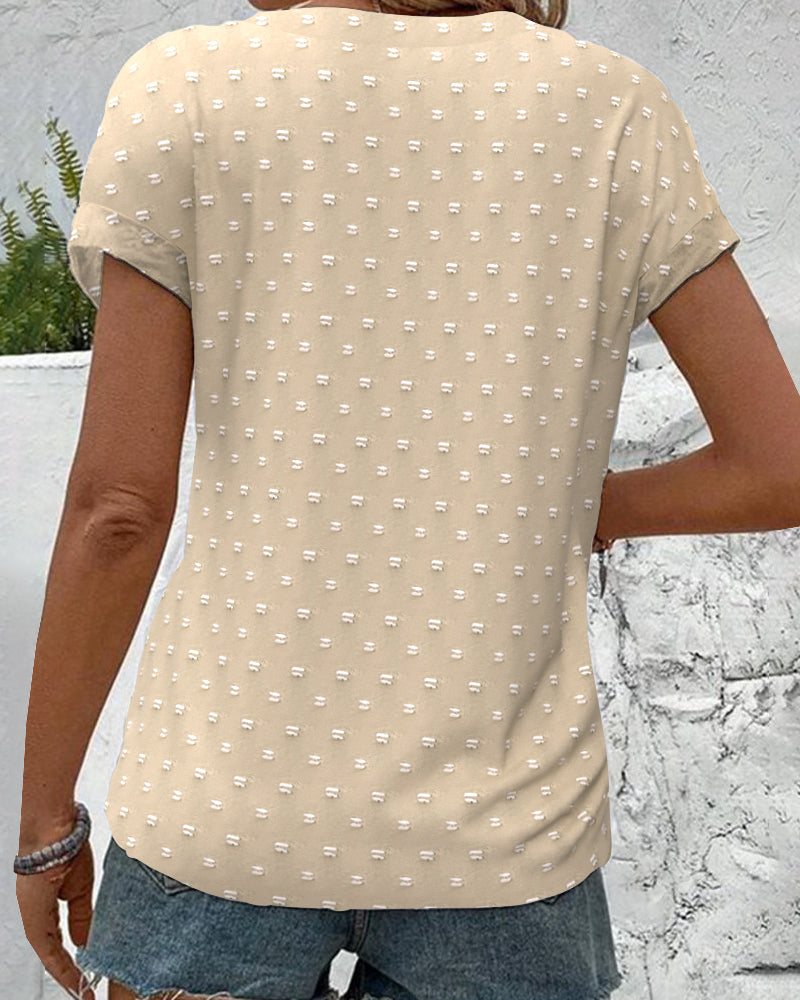 Camicetta blu con spalle scese