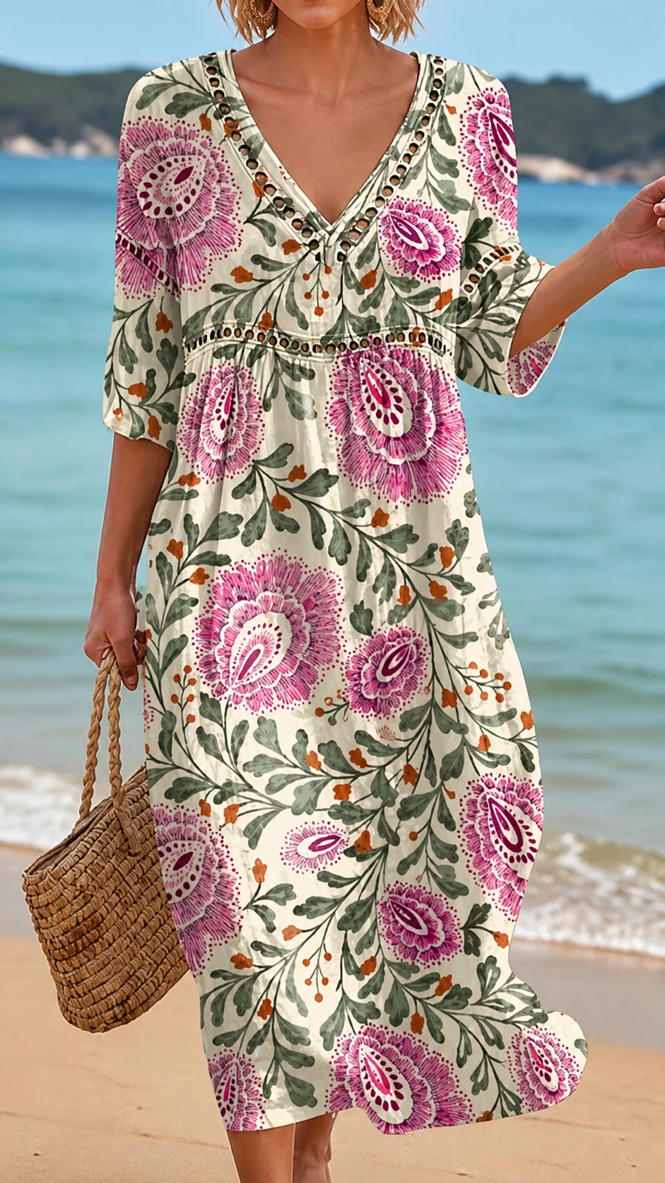 Concetta | Vestito Floreale Elegante da Spiaggia