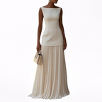 Celeste | Abito lungo a pieghe