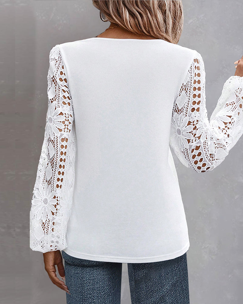 Camicetta casual con pizzo