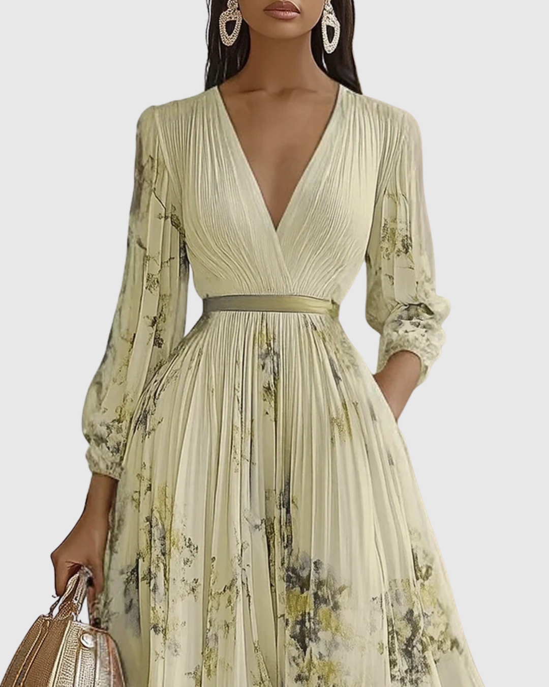 Rowella | Elegante Abito Lungo Plissettato
