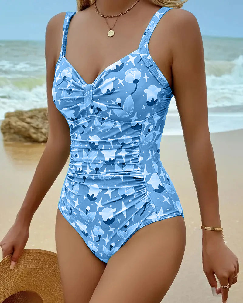 Costume da bagno intero a canotta stampato
