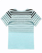 T-Shirt Girocollo A Maniche Corte A Righe