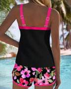 Tankini Due Pezzi con Pantaloncino da Spiaggia