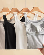 Canotta Tinta Unita Con Reggiseno Integrato