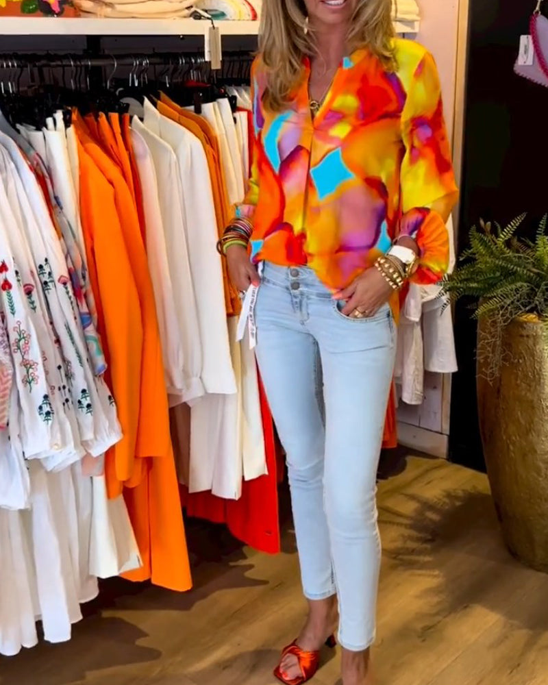 Camicie a maniche lunghe e stile casual colorato