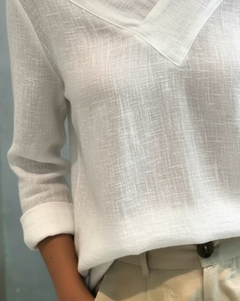 Top Elegante Scollo a V Spalle Scoperte