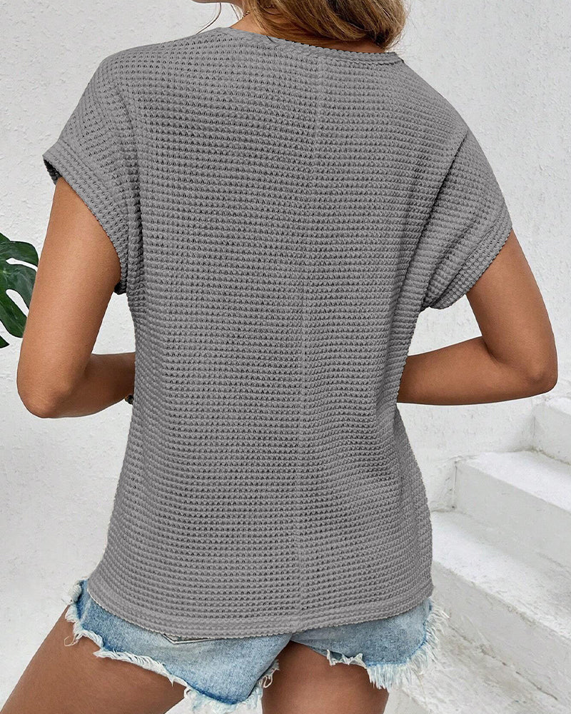 T-shirt Raglan in Maglia Traforata Traspirante