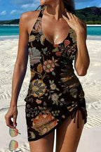 Fiesta – Tankini con stampa floreale e pantaloncini, effetto pancia piatta