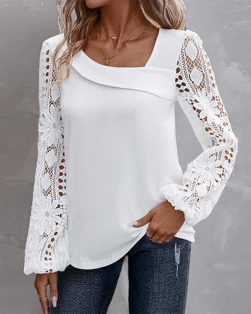 Camicetta casual con pizzo
