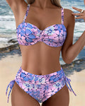 Bikini stampato con coulisse