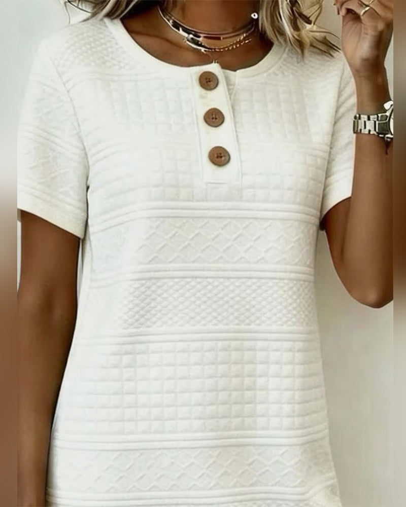 Abito Tre Bottoni Jacquard Dritto