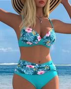Bikini stampato due pezzi reggiseno