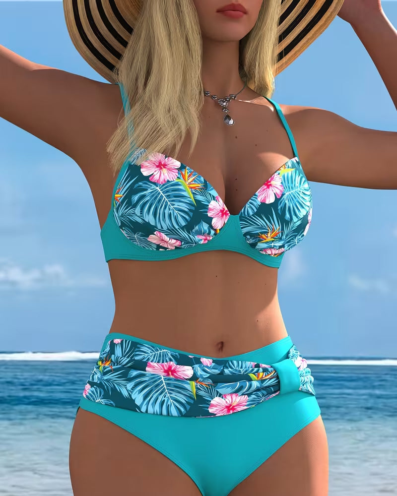Bikini stampato due pezzi reggiseno