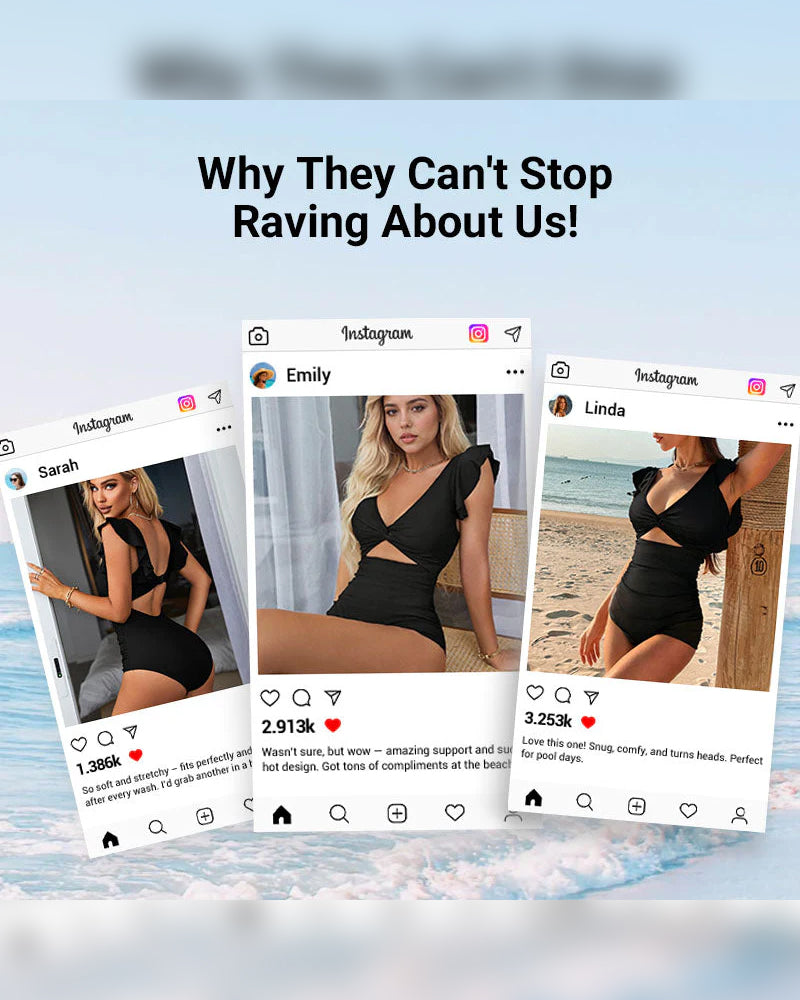 Costume Da Bagno Intero Sexy Con Volant – Dettaglio Arricciato, Controllo Pancia E Colori Vivaci