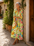 Carmela | Abito midi floreale colorato
