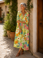 Carmela | Abito midi floreale colorato