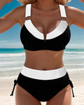 Bikini Bralette A Contrasto A Vita Alta
