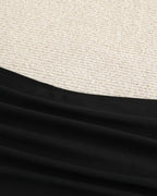 Costume da Bagno Inferiore Plissettato Tinta Unita Vita Alta