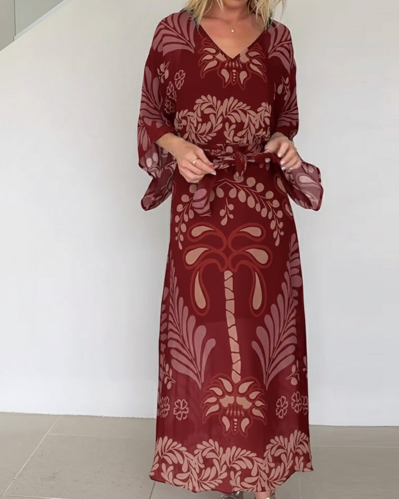 Abito boho con scollo a V ampio