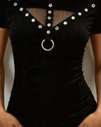 T-Shirt Girocollo Traforato Casual