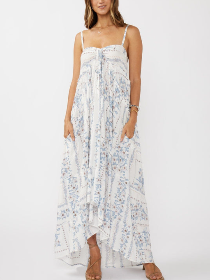 Europe Shores Vestito lungo Hi-Lo Crema