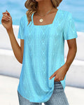 T-shirt a maniche corte traforato